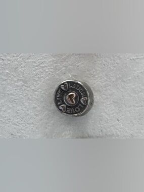 Pandora Silver 'Live Laugh Love' Heart Spacer Charm